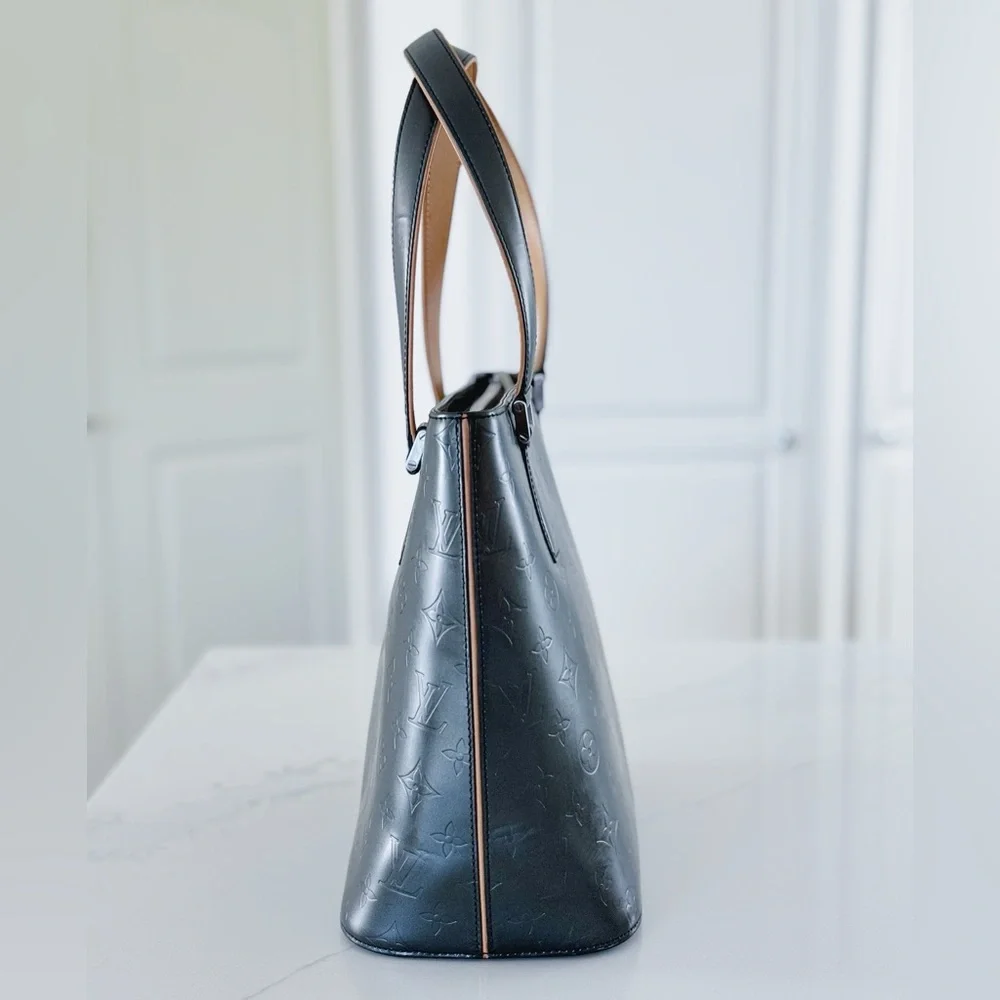 Dark Gray Louis Vuitton Monogram Mat Stockton Tote Bag